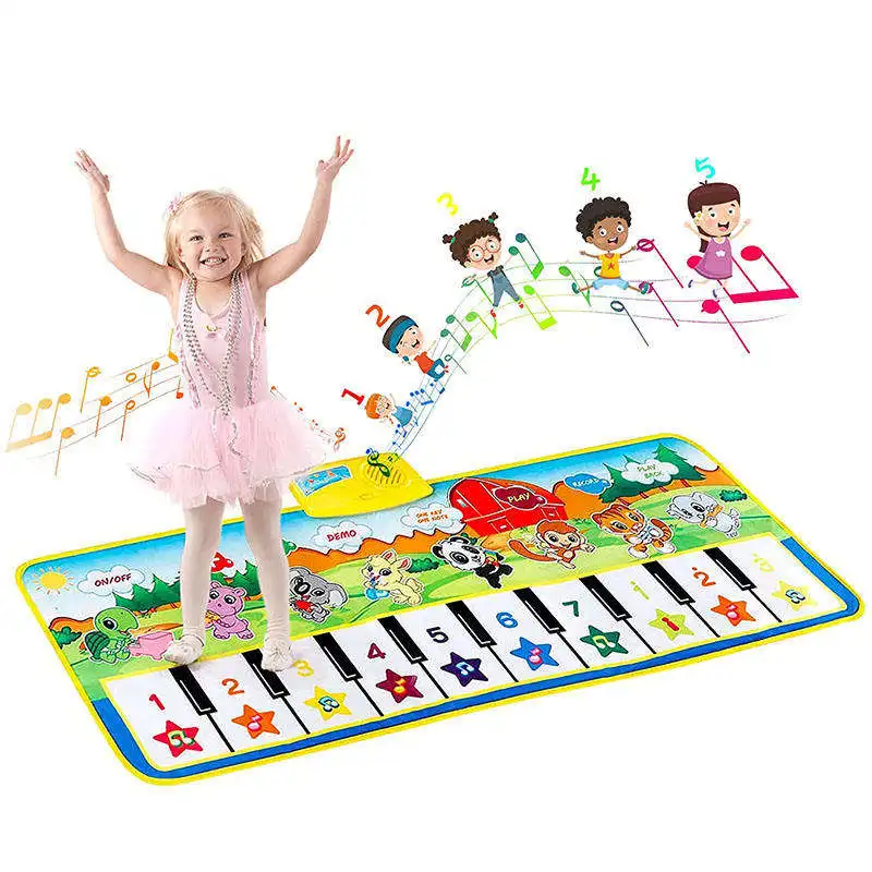 

100*36cm Baby Sensory Musical Dance Mat Children Piano Play Mat Keyboard Baby Piano Gym Baby Musical Game Carpet