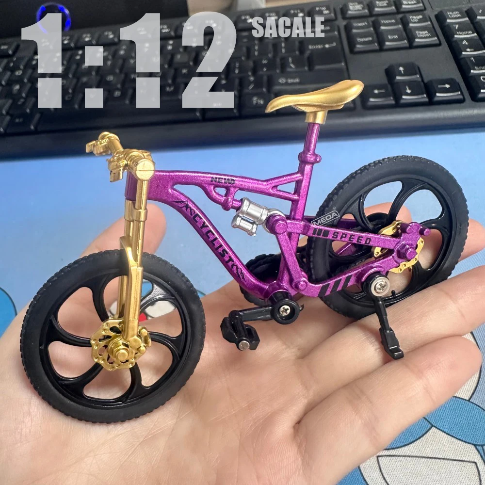 Finger Skateboard Alloy Mountain Bike Finger Bike Desktop Jumping Sliding Climbing BMX Creative Model Toy Children Gift ﻿