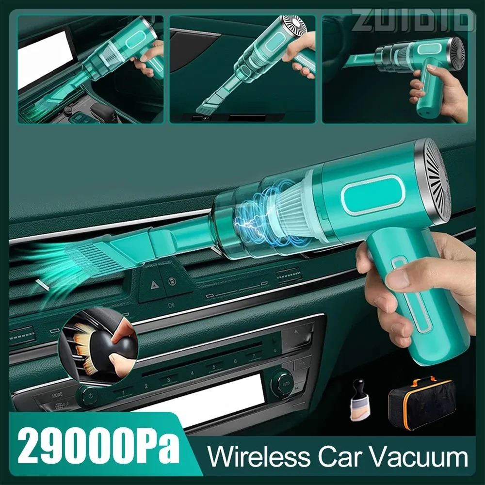 

29000PA Powerful Wireless Car Vacuum Cleaner Wet Dry Vacuum Cleaner Cordless Handheld Auto Vacuum Home Car Dual Use Car Gadgets