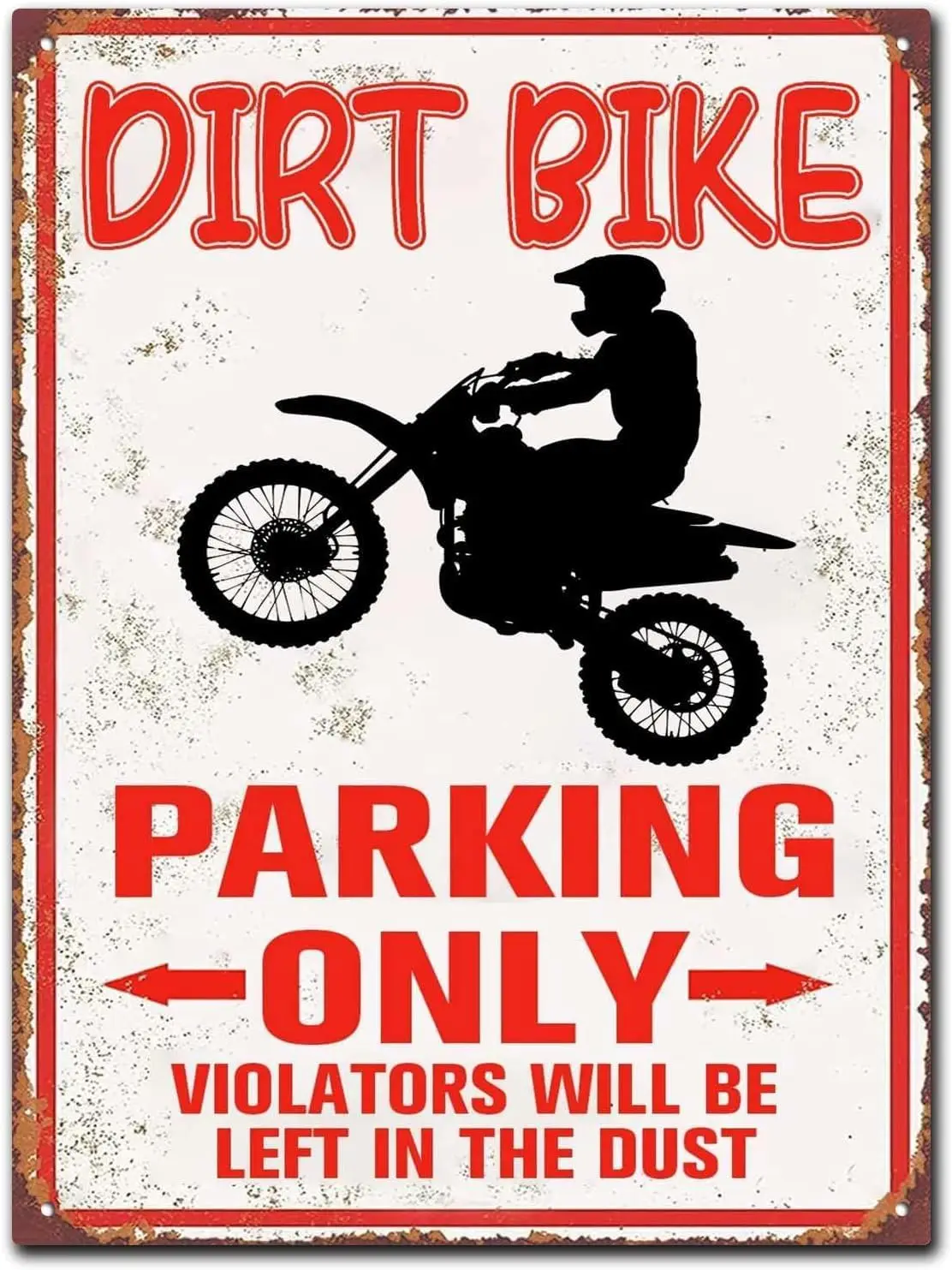 Dirt Bike Accessories for Boys Room Decor Motorcross Gifts for Boys Dirt Bike Parking Only Metal Sign Tin Sign Poster Wall  sign