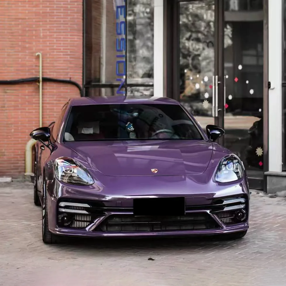 

PET LV Purple Full Car Wrap Vinyl PVC PET Auto Body Sticker Color Changing Film Roll Paint Protection 1.52X18M