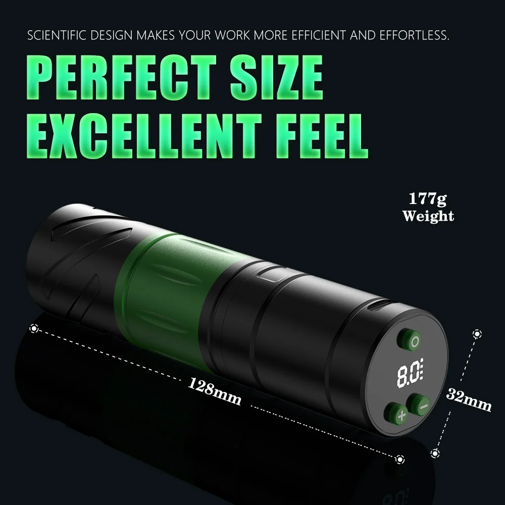 ماكينة رسم الوشم التجميلي الدوارة T-Rex ماكينة رسم الوشم التجميلي اللاسلكية ماكينة قلم الوشم الدوارة LED شاشة ديجيتال قوة الوشم بندقية الوشم #6