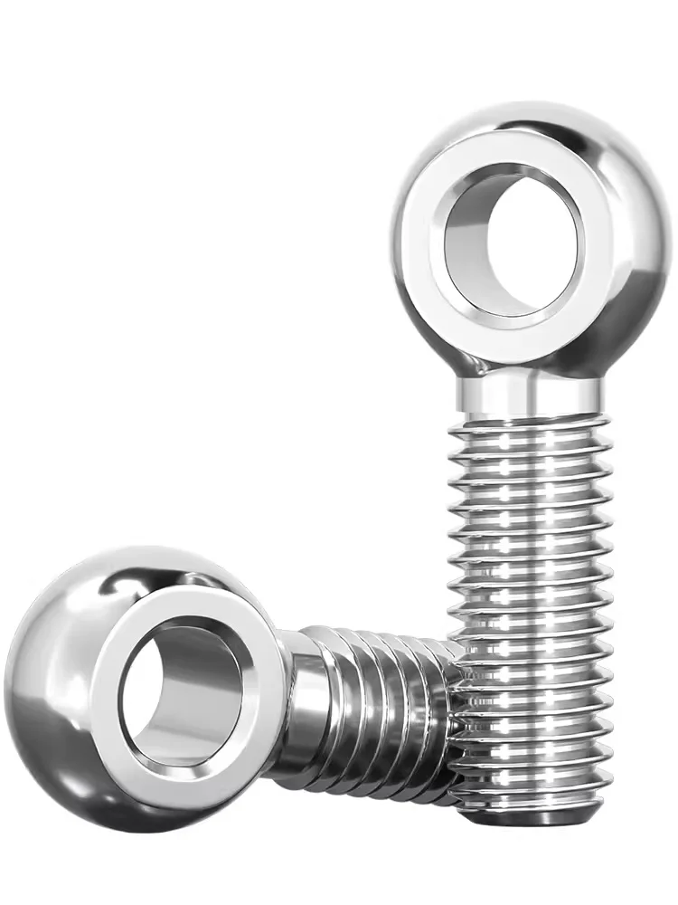Gb798 304 Stainless Steel Ring Link Fisheye Eye Bolt Stud Articulated Anchor Slip Hole Screw M5-m12