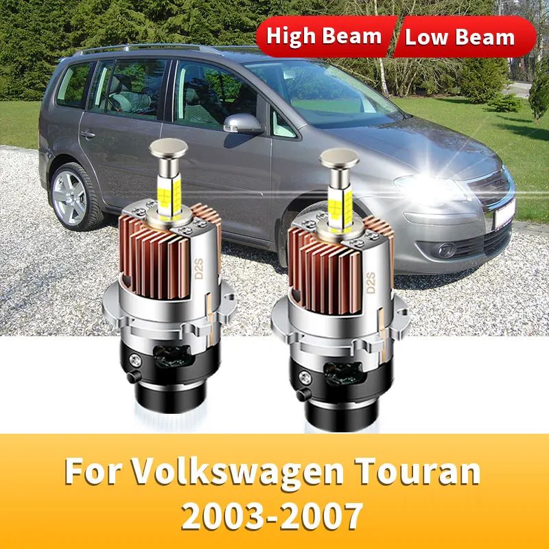 2Pcs D2S Led Headlights Hid Canbus Xenon 1:1 D2R Car Lights Auto Bulbs 6000K For VW Touran 2003-2007 Golf Mk5 Passat B5