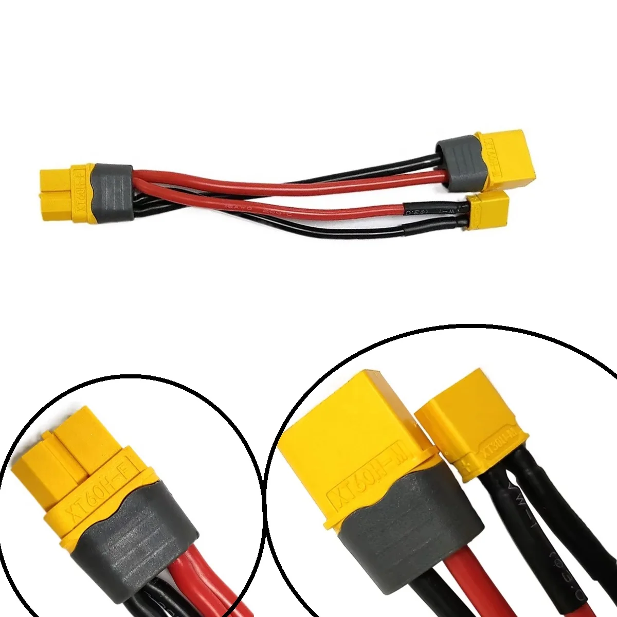 

AMASS XT60H «мама» на XT60H и XT30U «папа» Параллельный разъем для аккумулятора Удлинительный кабель Y-образный разветвитель Адаптер для зарядного устройства FPV RC