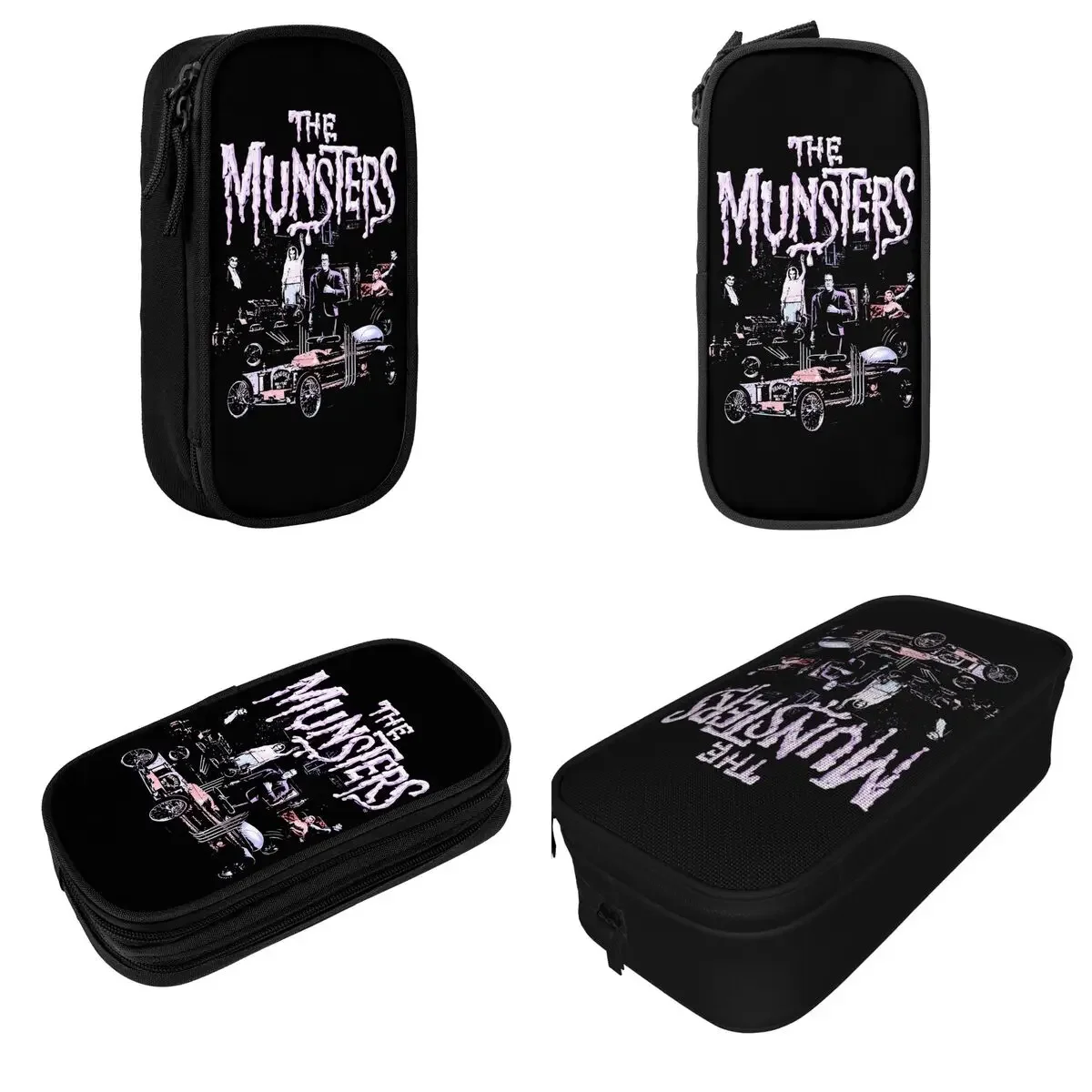 Goth Horror Movie Lily Pen Box Double Layer Large Capacity Kids School Supplies THE MUNSTERS  Case Gift