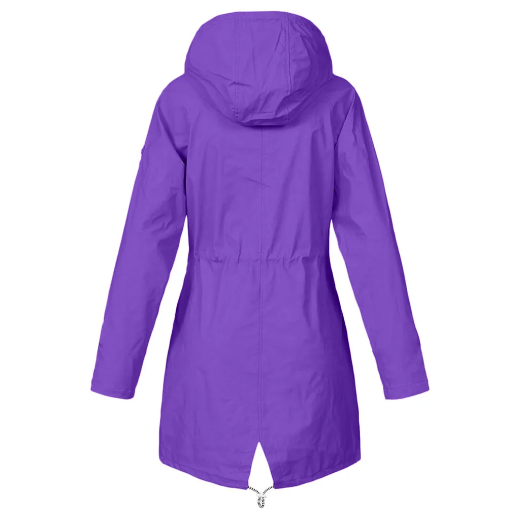 2024 Fashion Windproof Waterproof Women Jacket Coat Hooded Outdoor Hiking Clothes Outerwear Women Lightweight Raincoat