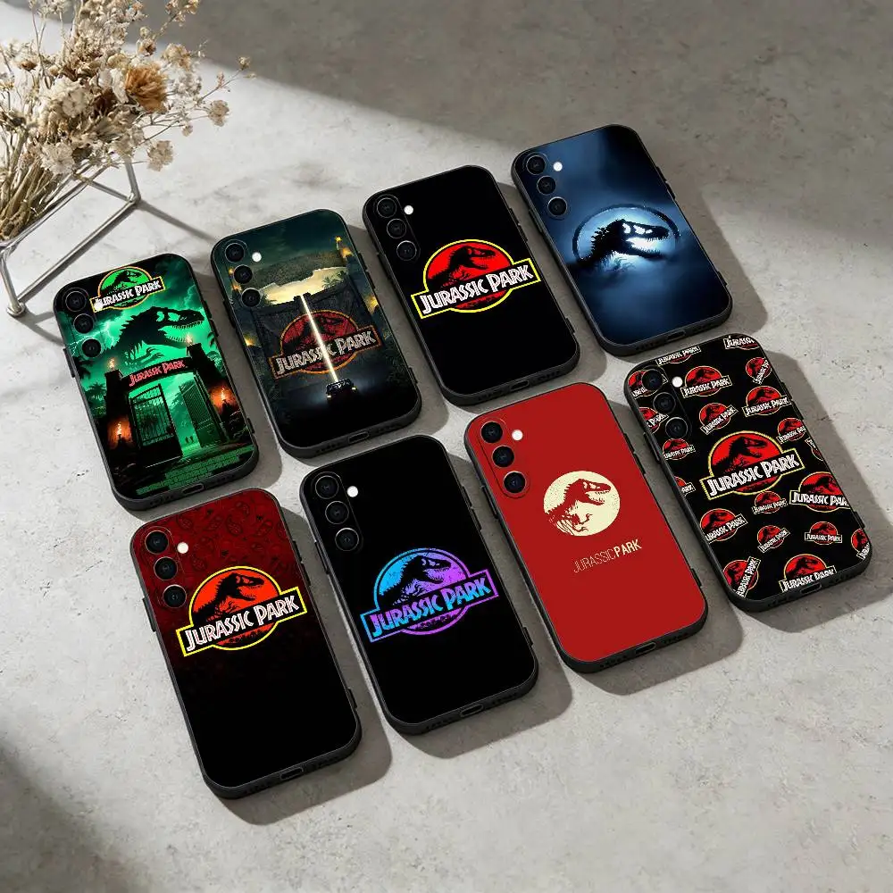 

J-Jurassic P-Park dinosaur Phone Case For Samsung GalaxyA13,21s,22,31,32,52,53,71,72,73,Soft Black Cover