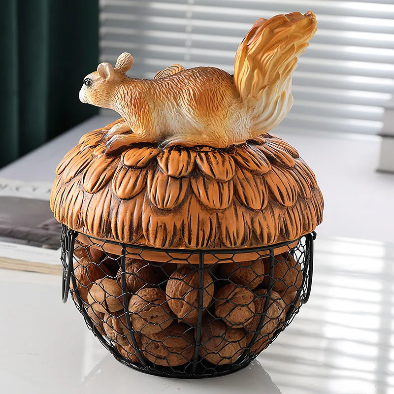 Creative Hen Storage Basket Garlic Iron Art Home Snacks Fruit Storage Egg Basket Kitchen Decoration Egg Basket