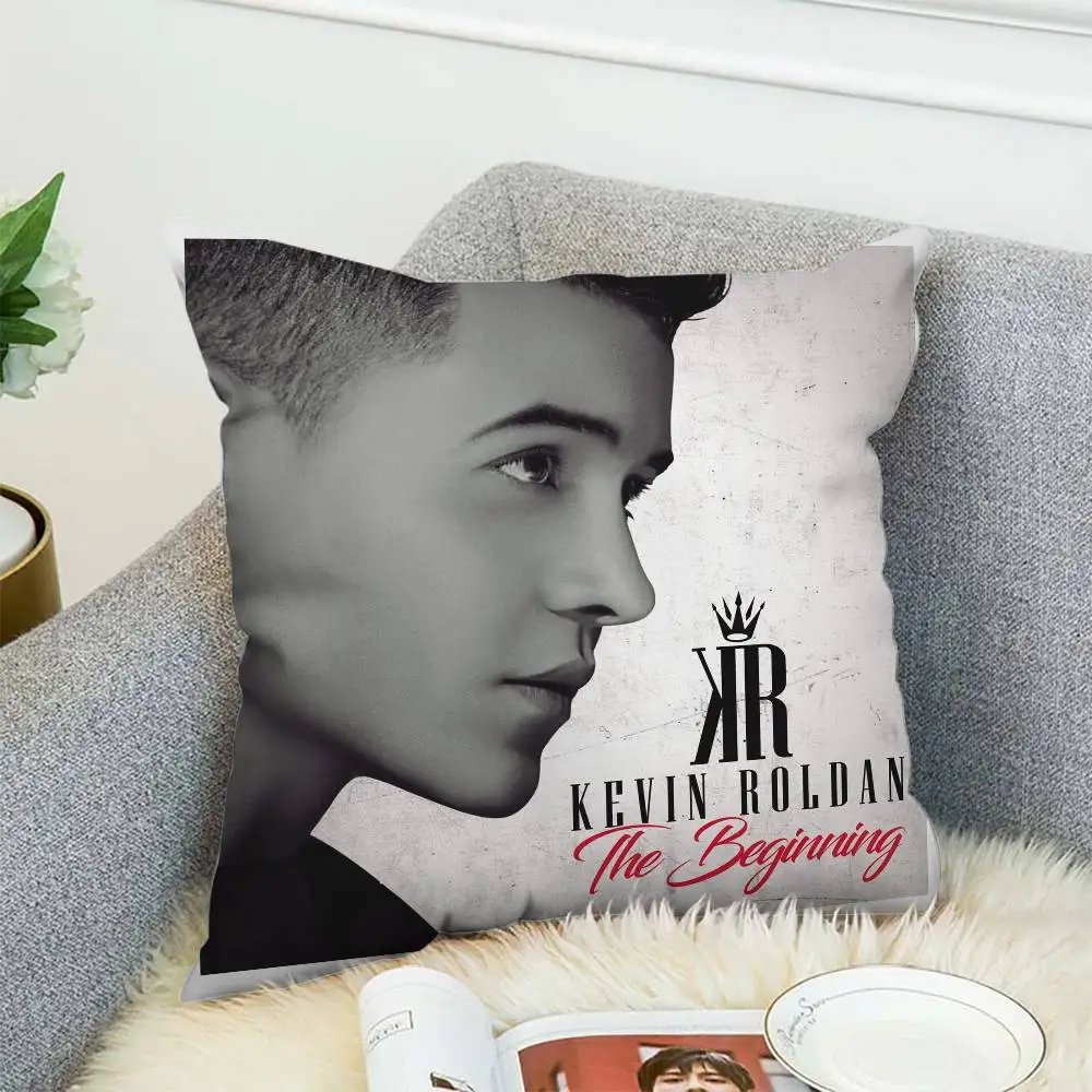 

K-KEVIN R-ROLDAN Pillow Case Album Case Sofa Decorative Home Double-sided Printing Short Plush Cute Cushion Cover