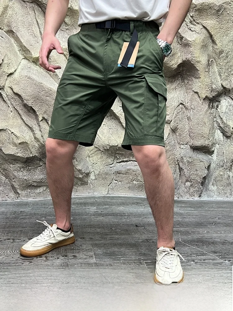 

Легкие водонепроницаемые рабочие шорты из ткани для мужчин, быстросохнущие, влагоотводящие, дышащие, летние, новинка, прямой крой, Fiv...