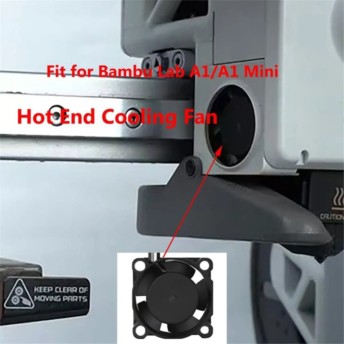 DT90 New Extruder Hotend Cooling Fan 2510 for A1 Mini, Dual Ball Bearing Cooling Fan with PWM Temperature Control
