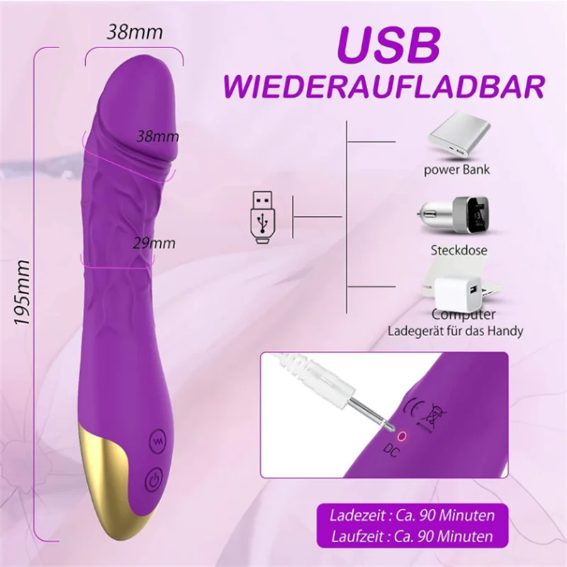 Silicone G Spot Dildo Vibrators for Women Waterproof 10 Speeds Dildo Clitoris Massager Female Masturbator Sex Toys