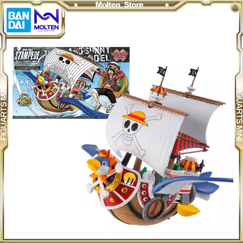

Bandai One Piece Grand Ship Collection Going Merry Thousand Sunny Red Force Big Mom Pirates Ship Anime Action Figure Model Kit