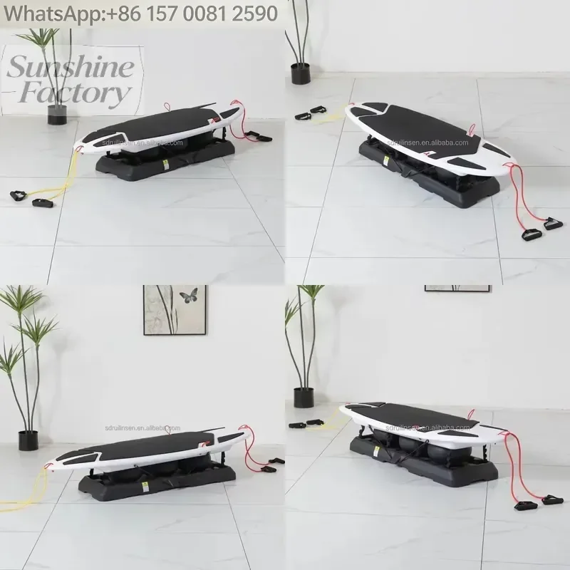 Indoor Outdoor Surfing With Balance Balls and Non-Slip Stand up Inflatable Paddle Training Balance Surfboard for Gym