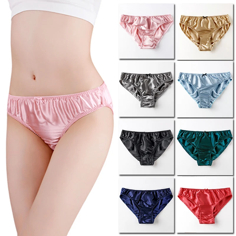 

New Women's Mulberry Silk Panties Underpants Soft Comfort Underwear Solid Girls Female Briefs Sexy Lingerie Plus Size Lingere