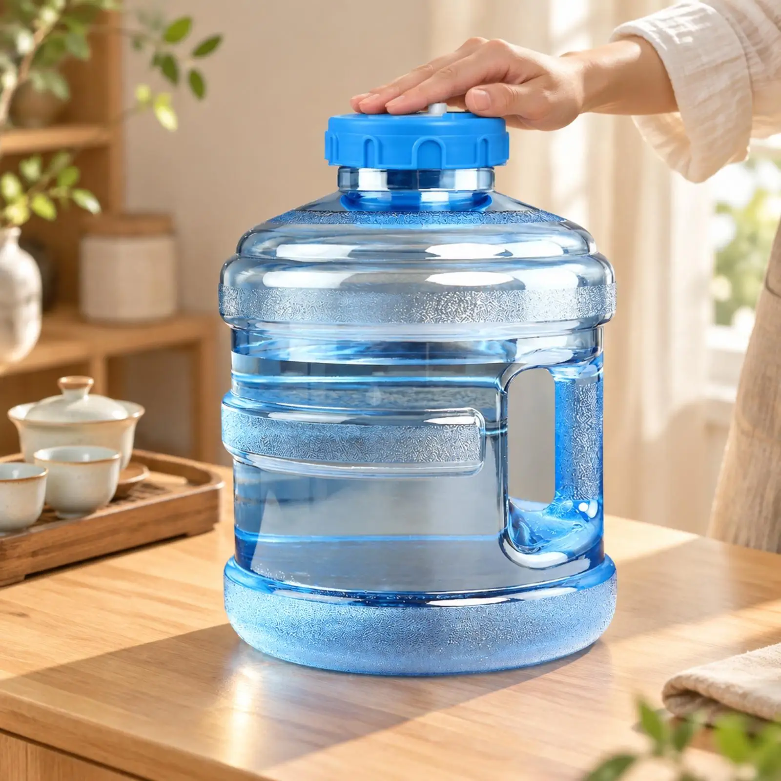 Durable PC Water Bucket with Spout Lid Tea Water Storage for Office Break Room and Home Tea Bar