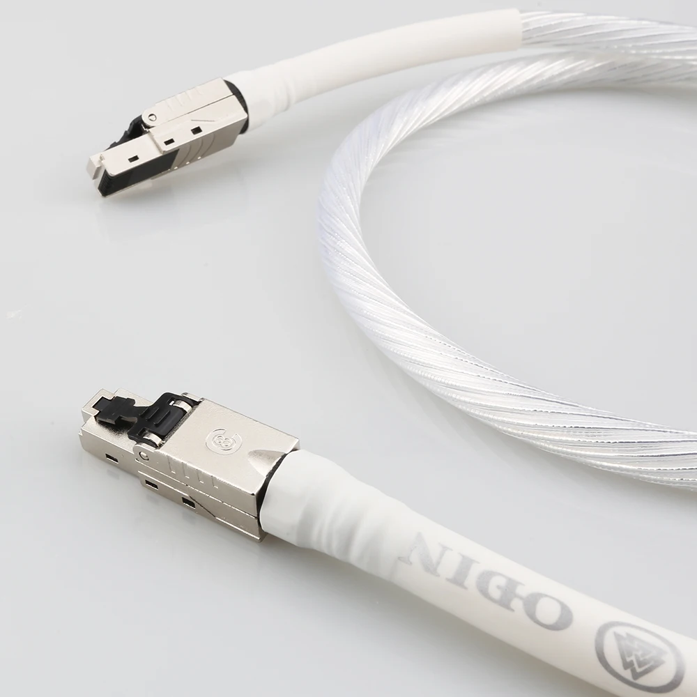 Nordost ODIN Ethernet Cable Cat8 Speed Lan Cable RJ45 Network Patch Cable with high purity silver plated conductor