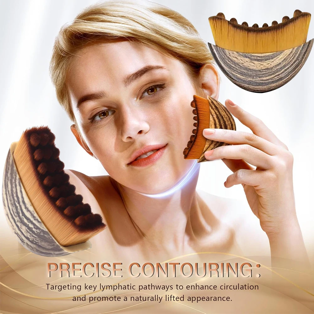 

Лимфатическая контурная щетка для лица для дренажа, уменьшения отечности и снятия усталости, массажер для лица, инструмент для скульптуры кожи подбородка лица