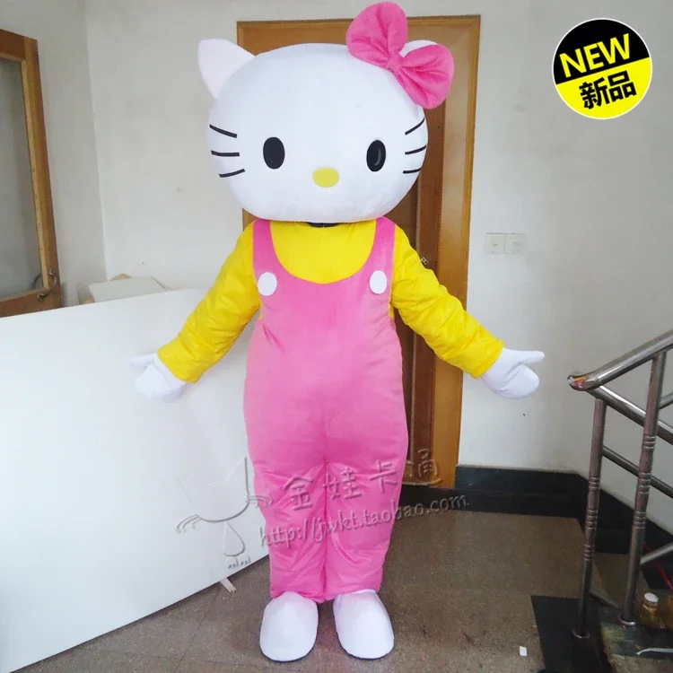 Disney MINISO Cute Hello Kitty Mascot Costume Pink Cat Mascot Costume Advertising Ceremony Fancy Dress Party Animal Carnival