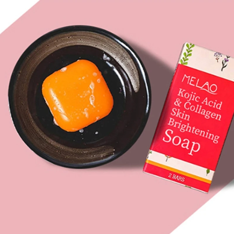 2 peças ácido kójico rosto corpo banho sabão seguro natural sabão para homens mulheres brilhante hidratado cravos remoção