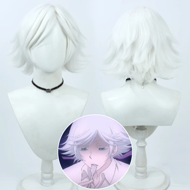 

Anime Kamisama Kiss Mizuki Cosplay Wig Hajimemashita Love Mizuki Short Silver White Heat Resistant Hair Halloween Wigs + Wig Cap