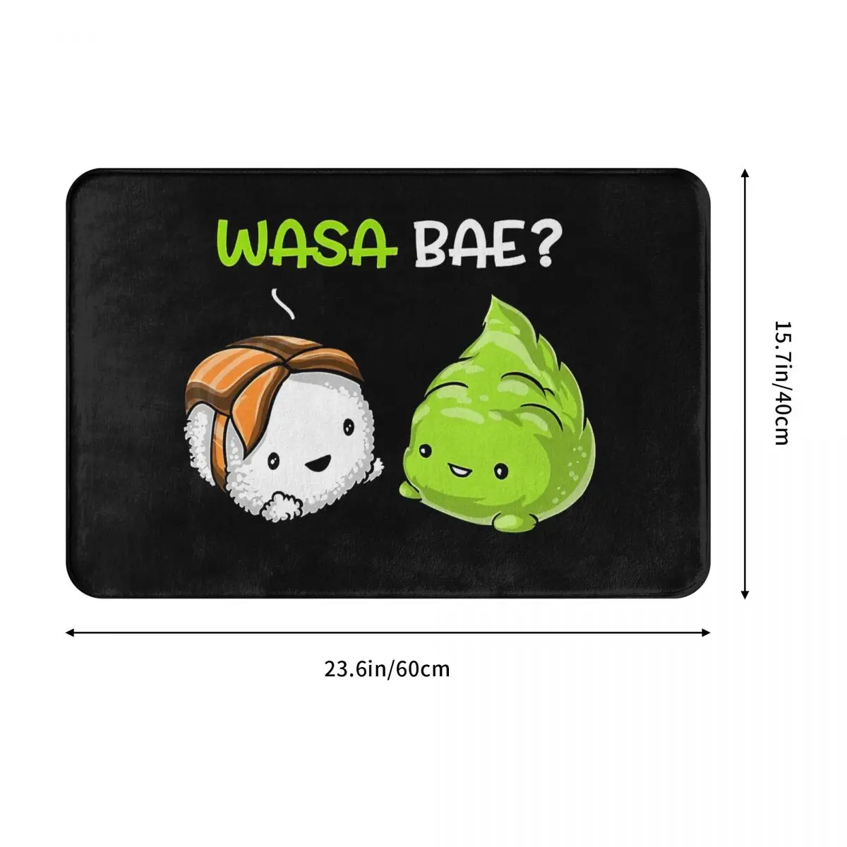 Sushi Food Non-slip Doormat Wasabi Wasa Bae Bath Kitchen Mat Prayer Carpet Home Modern Decor