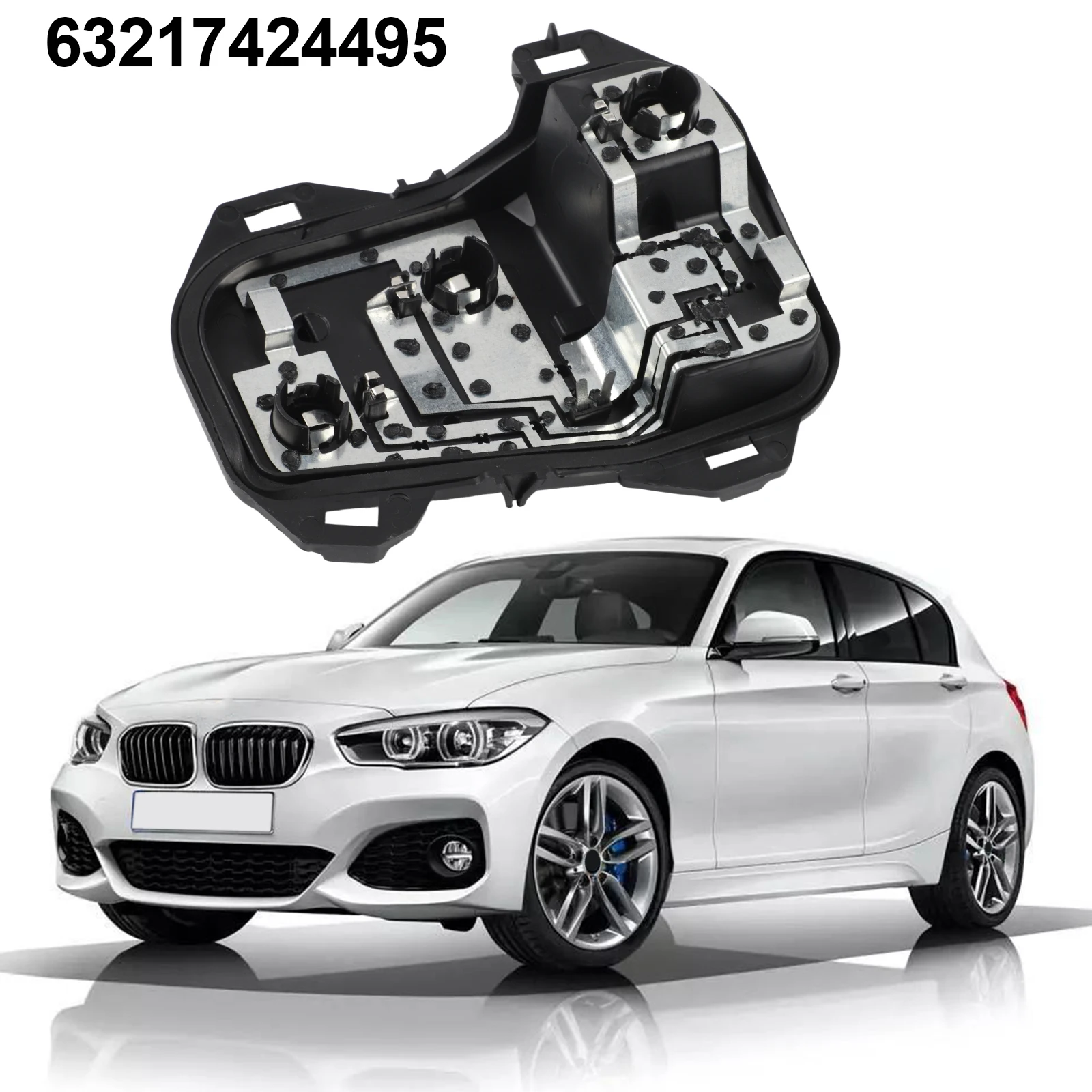 F20 F21 Rear Light Rear Left Light Holder Panel Black Color For BMW 1 SERIES Made Of ABS Materials OEM Number 63217262575
