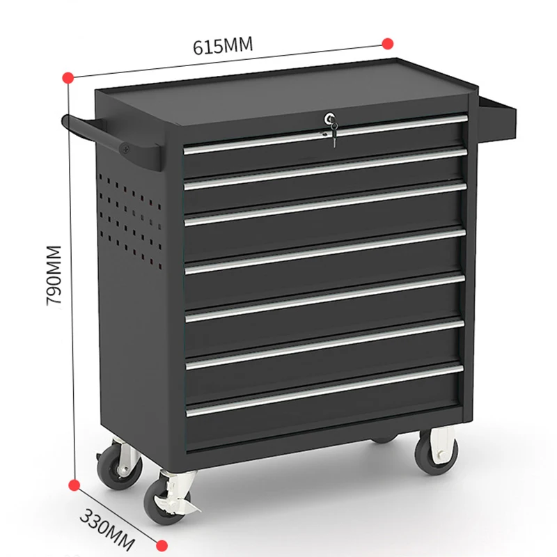 Heavy Duty 7 Drawer Tool Cabinet on Wheels for Workshop and Warehouse