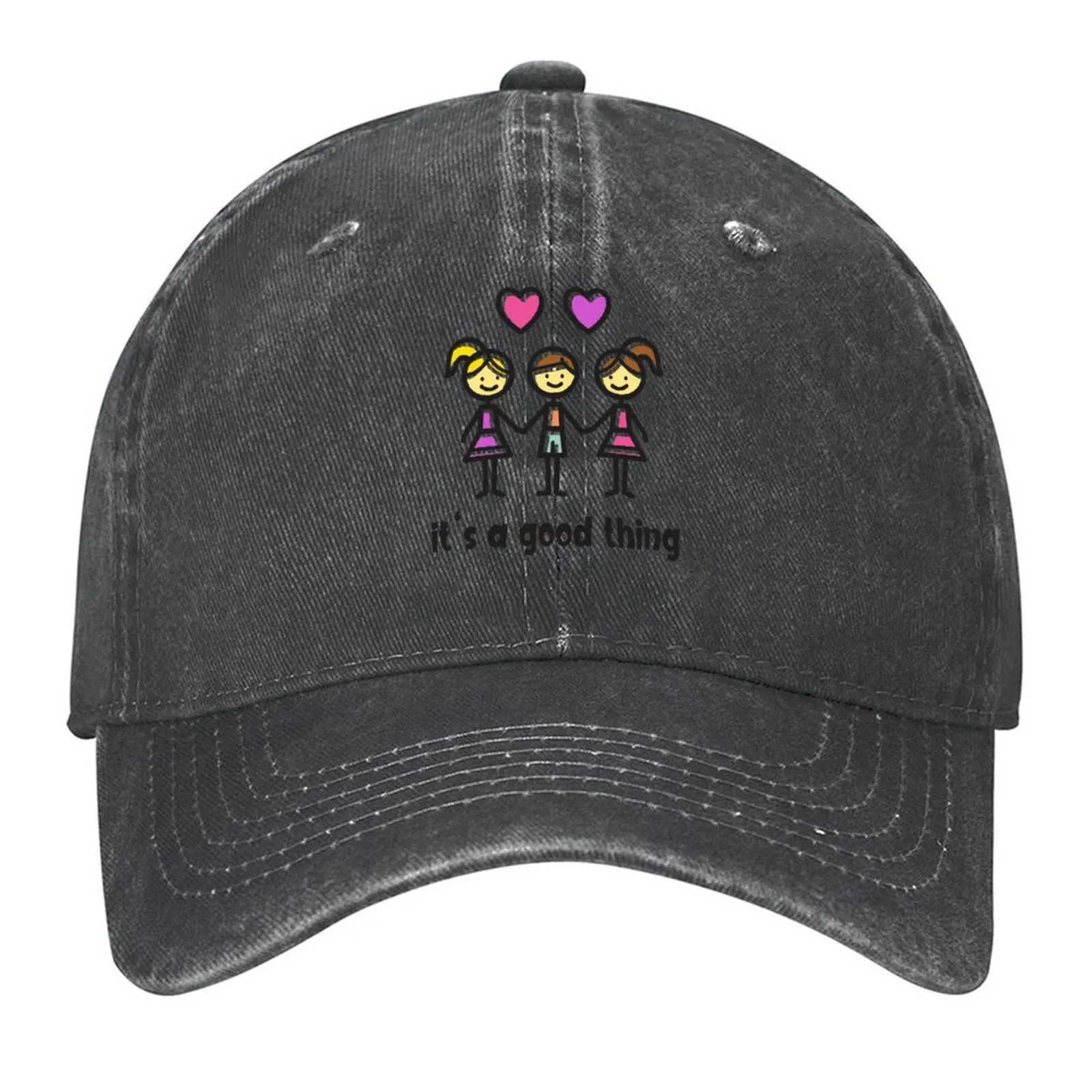 Throuple - Trreesome - No Monogamy - ES BUEN CAJE Tarjeta de felicitación de polyfidelidad Gorra de béisbol Sombrero para el sol Niño Niño Mujer