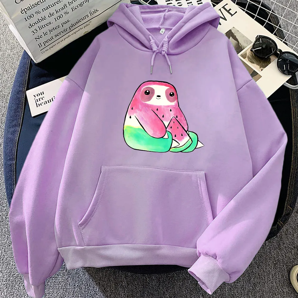 

Sloth Raccoon Funny Cartoon Anime Hoodies Woman/Man Unisex Autumn/Winter Sweatwear Couples Fashion Loose Pullovers Sweatshirts