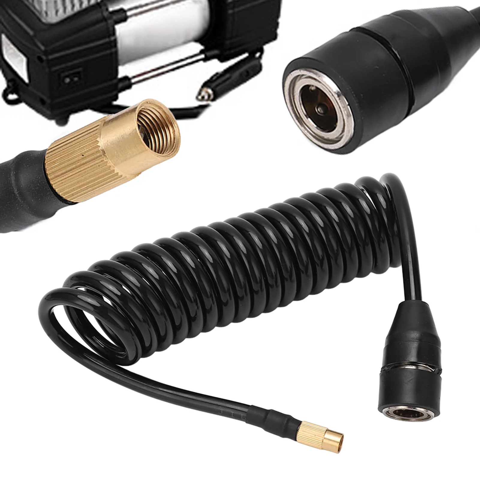 Car Air Pump Hose 9.84ft PS20 Female Plug Inflator Extension Tube For American Tire Nozzle Car Motorcycle