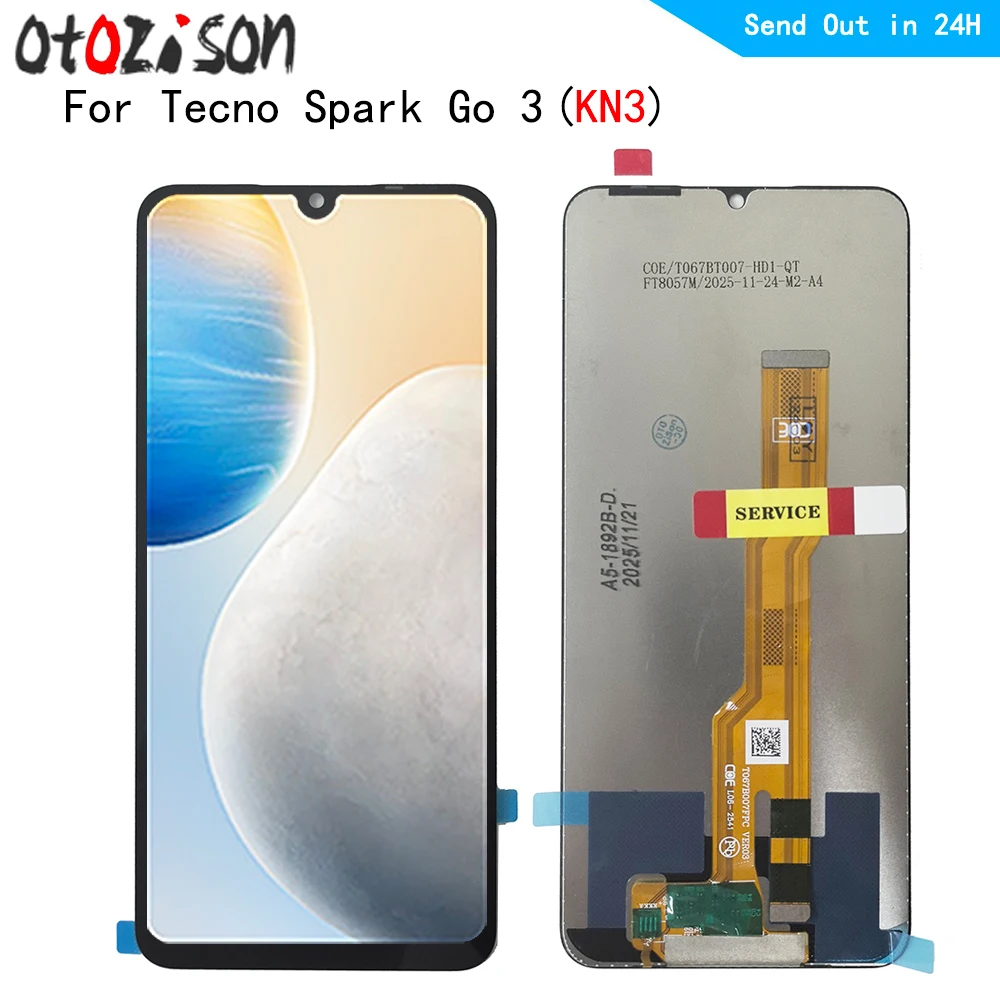 Écran LCD pour Tecno Spark Go 3 KN3, écran tactile numériseur avec châssis pour Tecno Spark Go3 2026