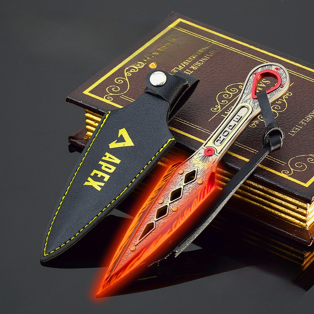 Apex Legends Heirloom Wraith Kunai Dawn Hope Red Flames 18cm Metal Knife Katana Sword Game Weapon Model Gifts Toys for Kids