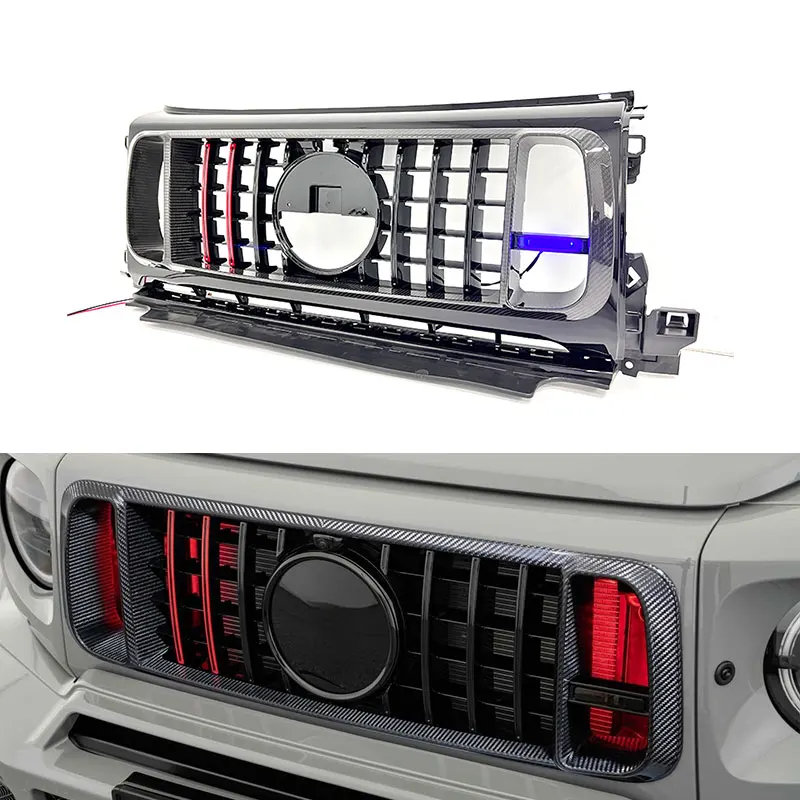 

2019-22y W463A W464 Upgrade to B900 Rocket Dry Carbon Fiber Car Body Kit Auto Parts Accessories Front Grille Mesh