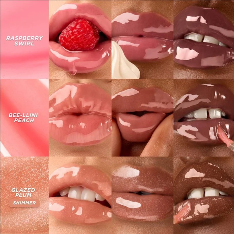 INS Gisou جديد اللون دائم ترطيب الشفاه بلسم التوت دوامة لزجة الحلوى للشفاه ممتلئ الجسم التقشير لمعان العناية بالزيت
