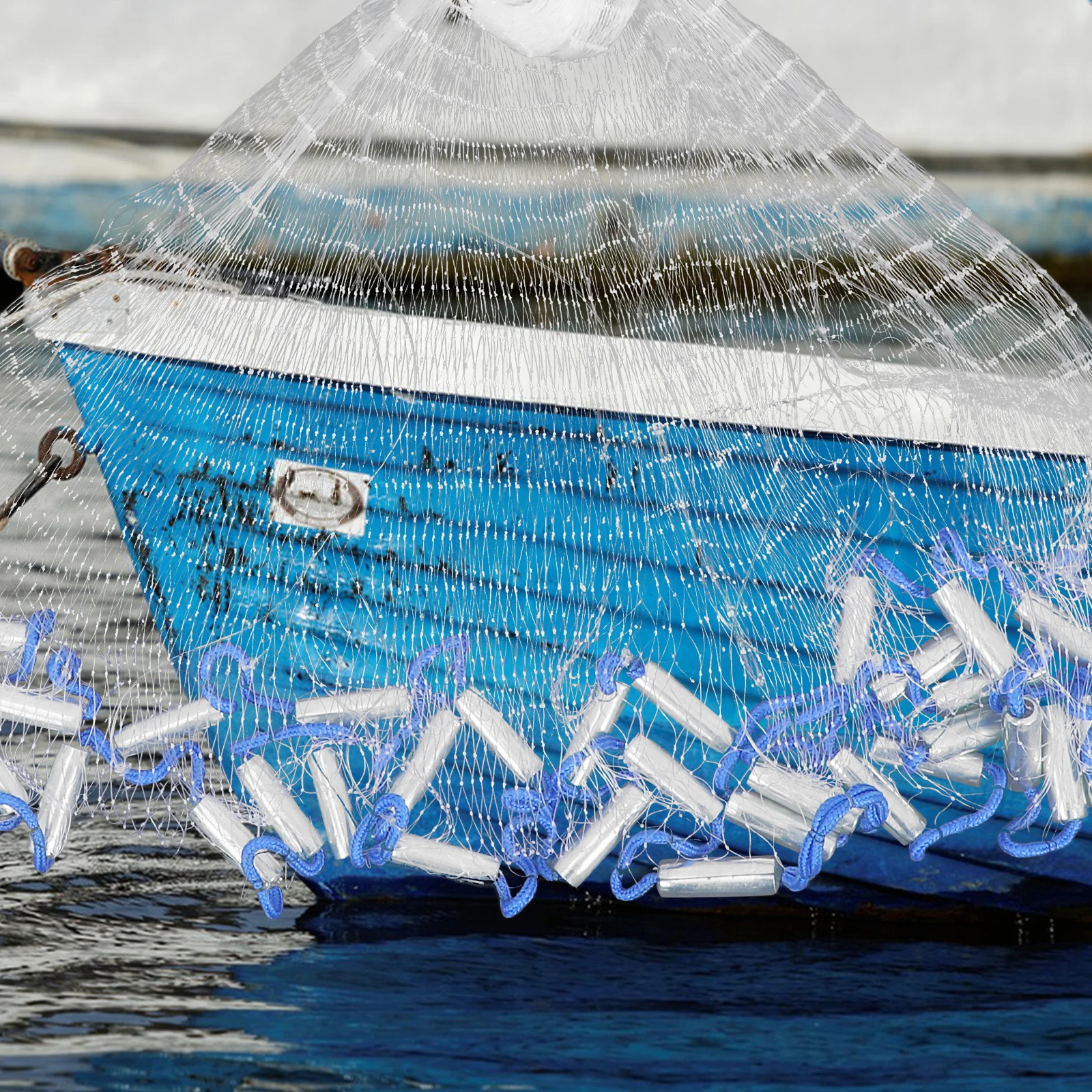 

American Style Fishing Net Handmade Saltwater Cast Net 3.6m Steel Pendant Soft Throwing Fishing Network Tool for Bait Trap Fish