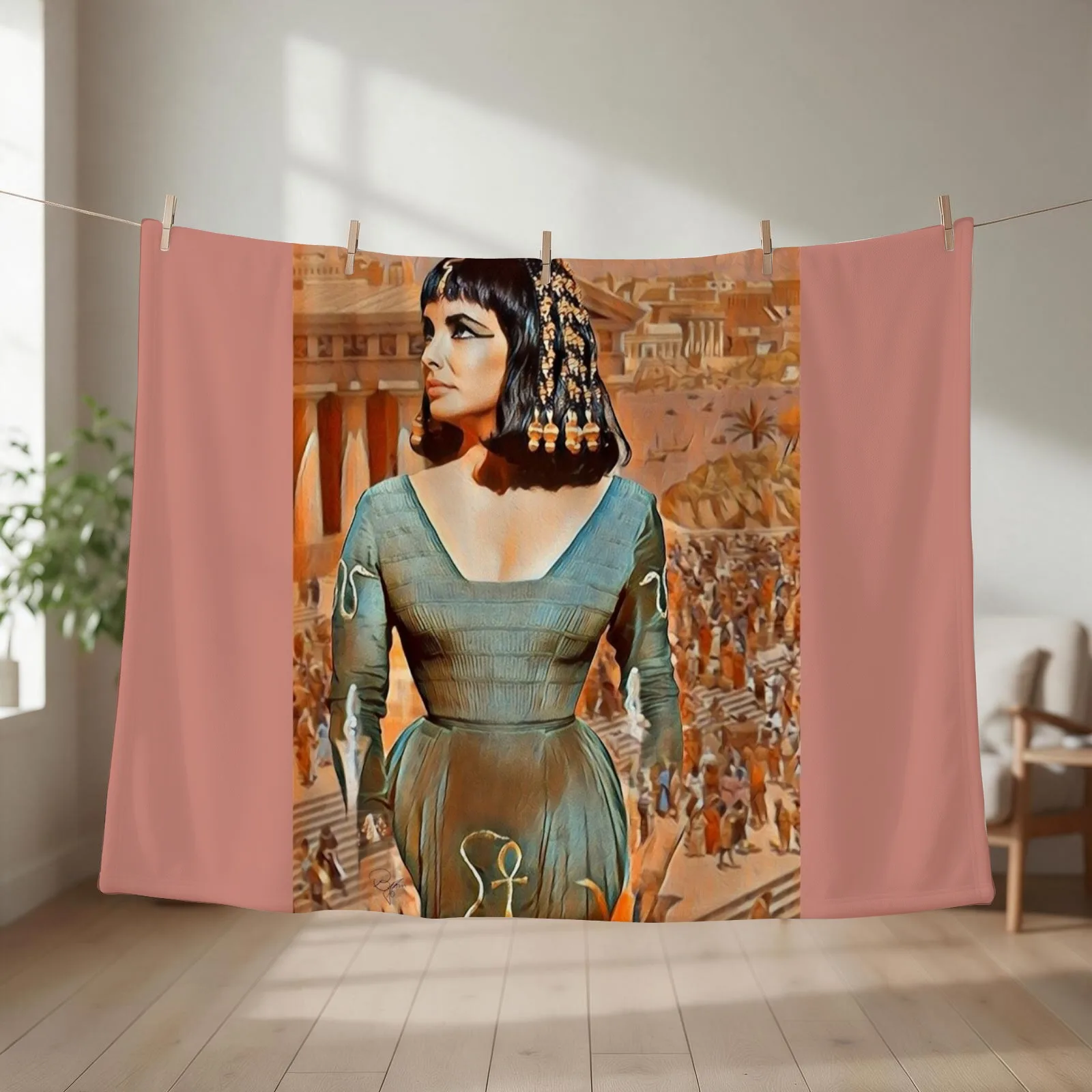 LIZ OF EGYPT Throw Blanket Extra Large Throw Flannel Fabric For Sofa Thin Luxury Designer Blankets