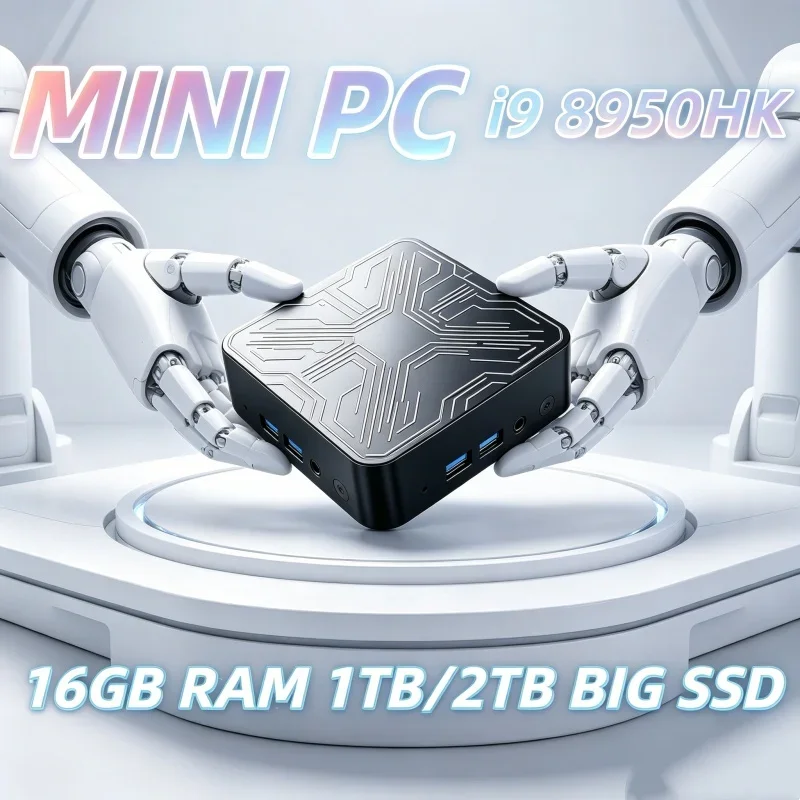 

2026 Rutilant Limnial MINI PC Equipped With Core I9 8950HK RAM 1TB SSD WIFI 6 BT5.2 4K HD Antediluvian Gaming Business