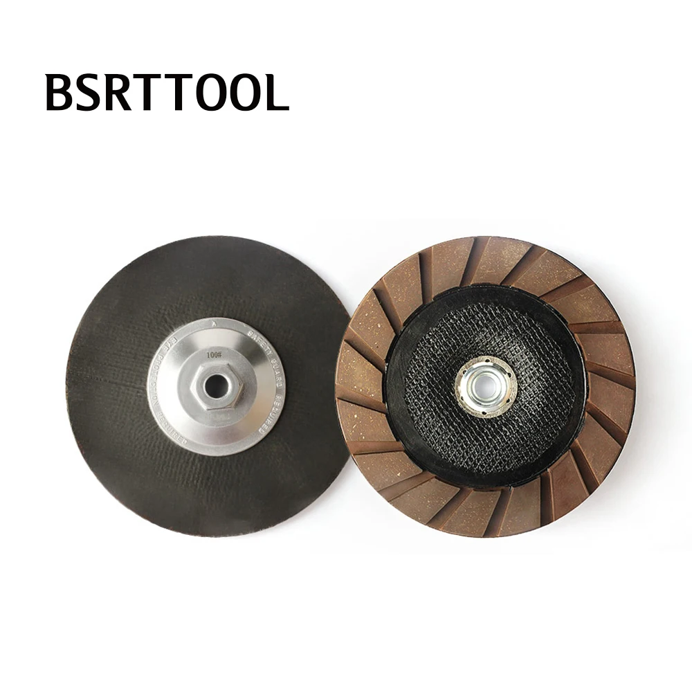 BSRTTOOL 7 Inch Diamond Ceramic Bond Cup Edge Grinding Wheel Dry Polishing Cup Wheel For Concrete Granite Marble Polishing