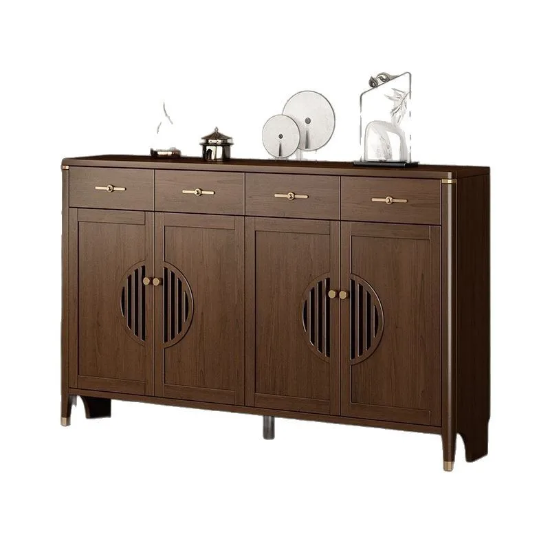 

New Chinese solid wood shoe cabinet home wall storage