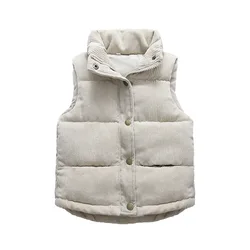 Autumn Children Warm Thicken Vest Jackets Baby Cotton Waistcoat Kids Outerwear Coat Children Clothing Boys Girl Brand Vest 2-10Y