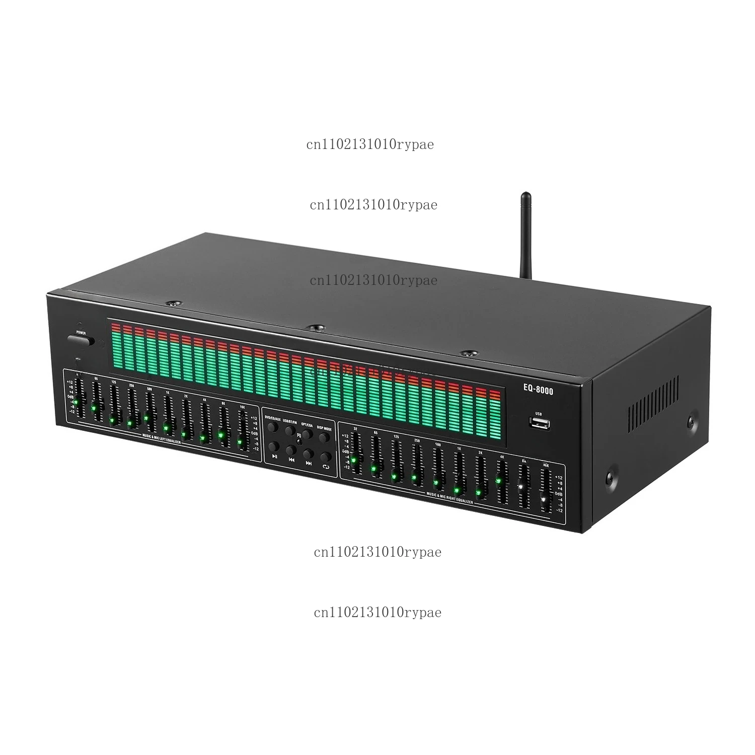 Music Spectrum Analysis Stereo 20 Band Graphic Equaliser BT5.4 EQ-8000 Multifunctional Digital Audio Player