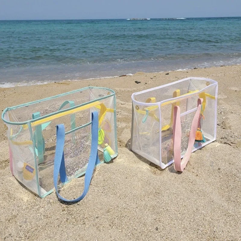 INS Wind Fashion Mommy Beach Bag Cart Dual-purpose Bag Large Capacity Outdoor Bag PVC Transparent Bag