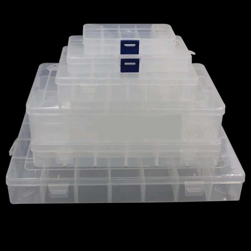 10/12/15/24/28/36 Square Plastic Box For Electronic Component  Parts Diode Resistor Kit Capacity Integrated Circuit Stotage Box