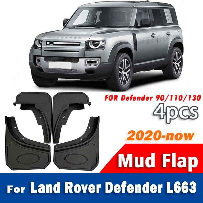 For Land Rover Defender 90 110 130 Mudguard Mudflaps Fender Mud Flap Guards Splash mudguards Car Accessories 1 set 4pcs 2020-now