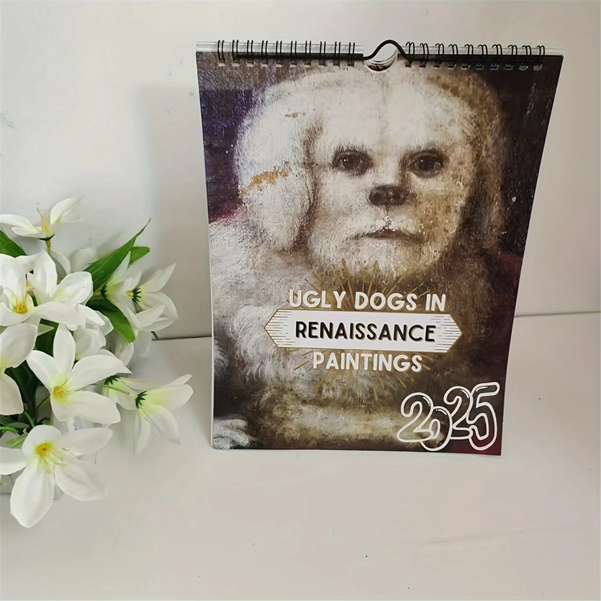 Le nouveau calendrier Renaissance, calendrier mural 2025 Art-calendrier mural spécial épais et robuste pour chien laid pour l'organisation