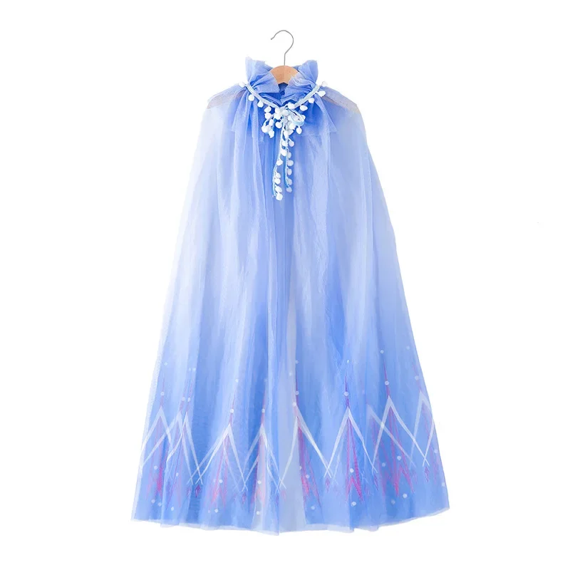 Long Cloak for Kids Ice Snow Cape Girl Cosplay Princess Queen Fairy Coat Halloween Costumes Jacket Children'S Day Carnival P#1#W