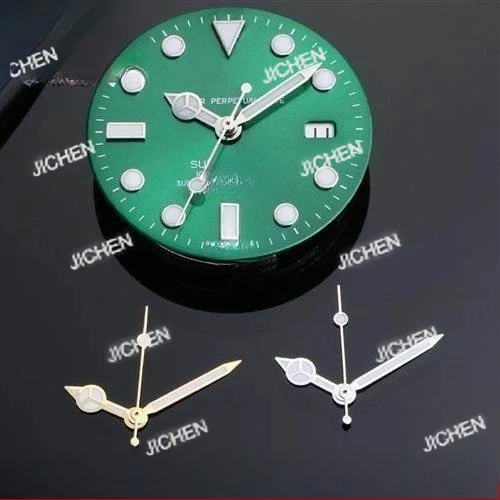 

JC Adapts To Log-type Movement Dial Pointer NHE35/36 Blue-green Luminous Three-hand Watch