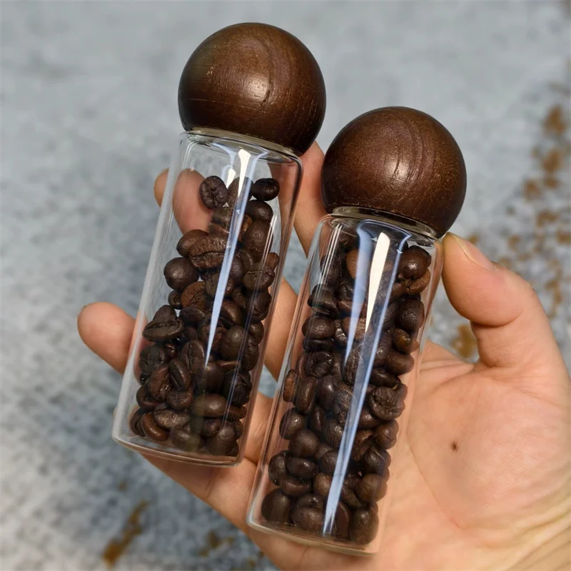 65ml 18g Single Dose Coffee Tubes Bottle Glass Sealed Canisters 6/12pcs Coffee Bean Storage Airtight Container Barista Tools